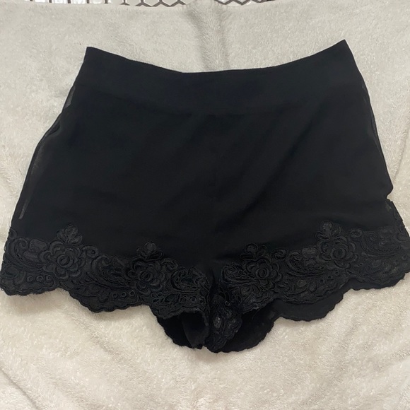 Pins & Needles Pants - Pins and Needles black lace shorts